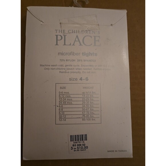 New Children's Place Solid Red Microfiber Tights Size 4-6 Years, Little Girls - Picture 2 of 3